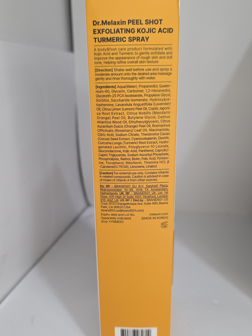 Dr. Melaxin Peel Shot Exfoliating Kojic Acid Turmeric Spray - Yellow - Picture 4 of 4